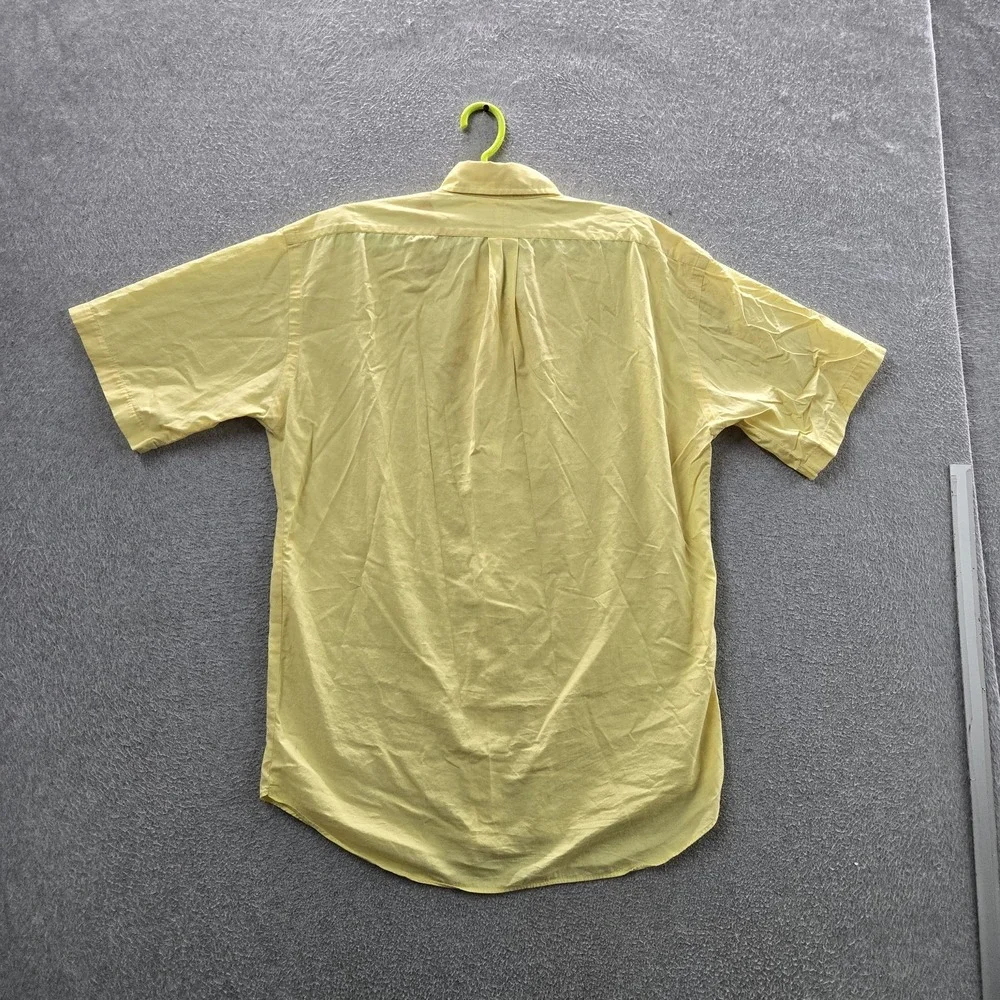 Ralph Lauren Men Button Up Shirt L Yellow Embroidered Blake Casual Shirt READ